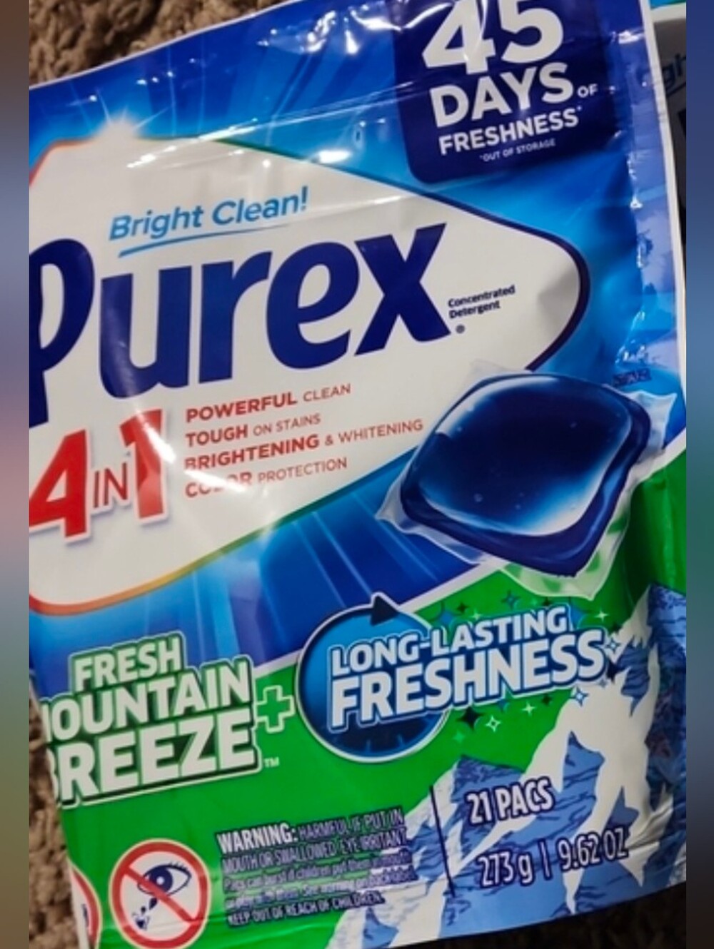 (1) Fresh Mountain Breeze 4-in-1 Laundry Pacs